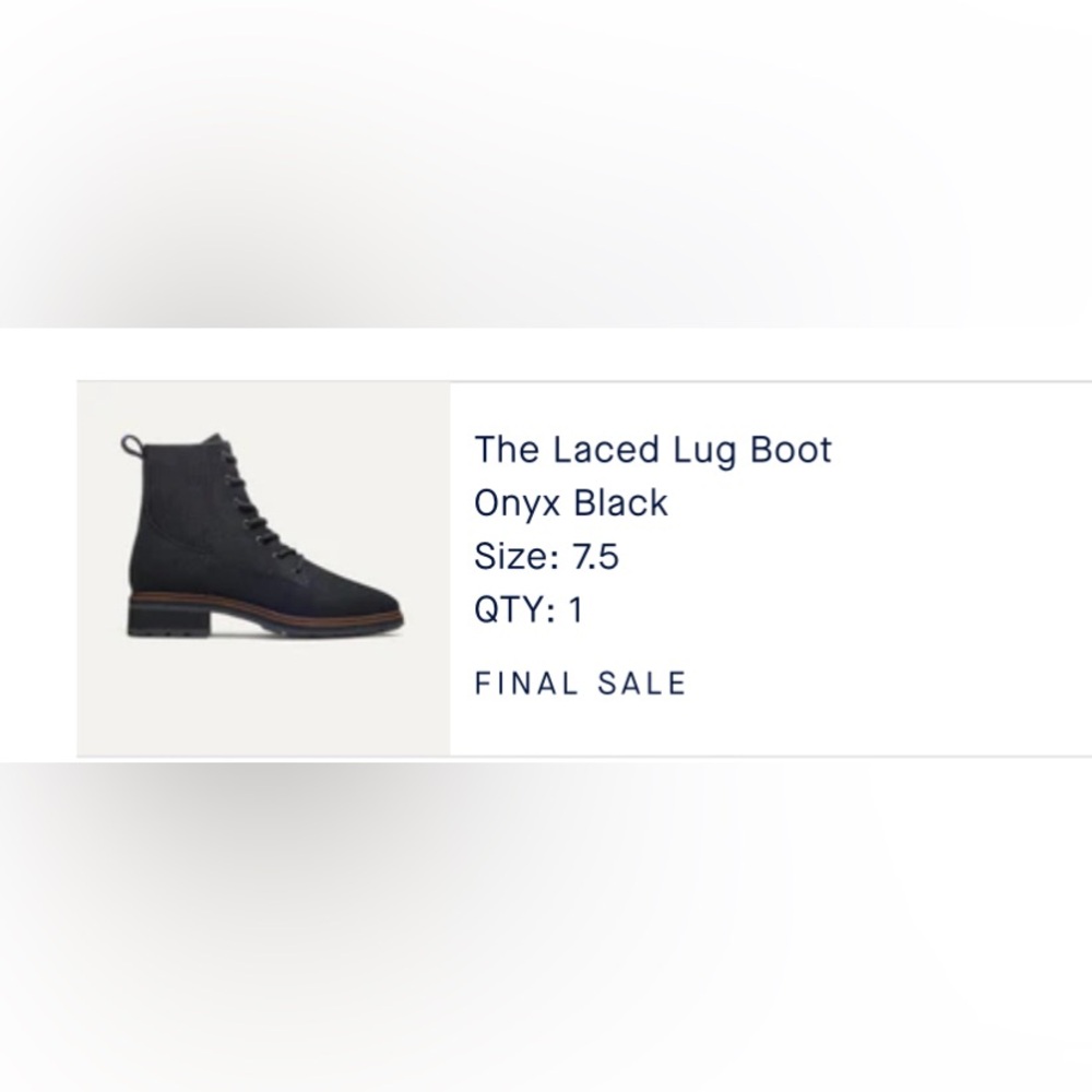 BNWT Rothy’s Lug Boot Size 7.5 Black